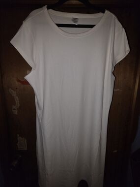 PINK Victoria's Secret White Short-Sleeve Mini Dress